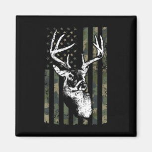 Whitetail Buck Deer Junting USA Camouflage America Magnet