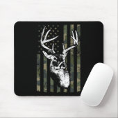 Whitetail Buck Deer Junting USA Camouflage America Mousepad (Mit Mouse)