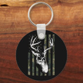 Whitetail Buck Deer Junting USA Camouflage America Schlüsselanhänger (Vorderseite)
