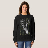 Whitetail Buck Deer Junting USA Camouflage America Sweatshirt (Vorne ganz)