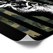 Whitetail Buck Deer Junting Usa Camouflage Amerika Poster (Ecke)