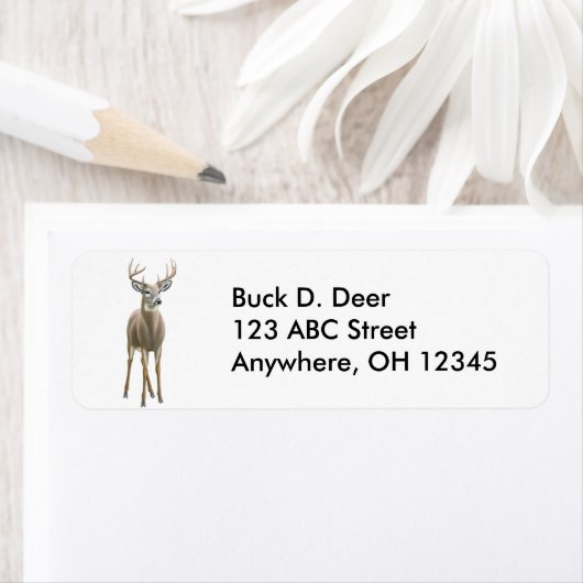 Whitetail Buck Deer Label (Insitu)