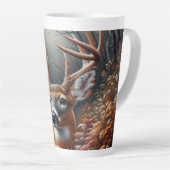 Whitetail Buck Deer Pinkeln durch Waldfolien Milchtasse (Rechte Ecke)