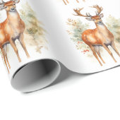 Whitetail Buck Forest Weihnachten Geschenkpapier (Rolleneckpunkt)