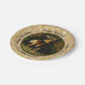 Whitetail Buck Herbstleaves Pappteller (Schrägansicht)