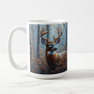 Whitetail Buck im Wald Kaffeetasse