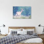 Whitetail Buck Nature Portrait Leinwanddruck (Insitu (Schlafzimmer))
