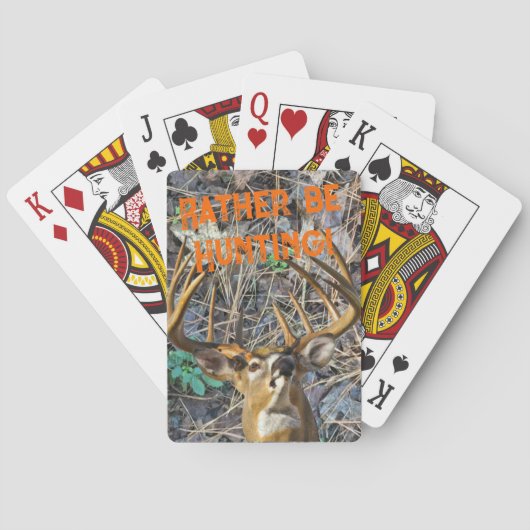 Whitetail Buck Playing Cards, Wildjagd Spielkarten (Rückseite)