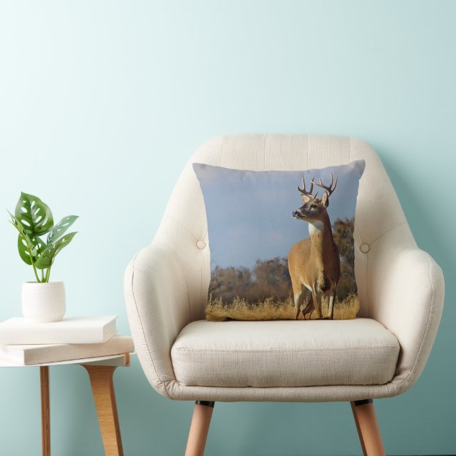 Whitetail Buck Throw Kissen (Stuhl )