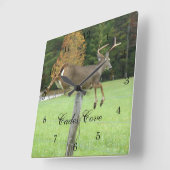Whitetail Buck Wall Quadratische Wanduhr (Winkel)