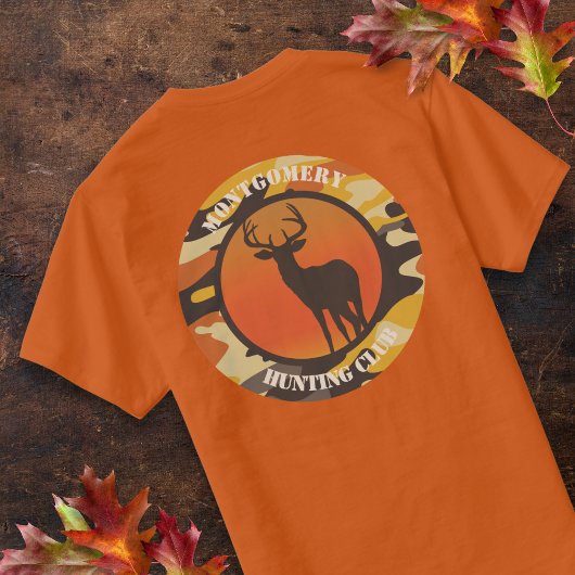 Whitetail Dealer und Camouflage Round Design T-Shirt