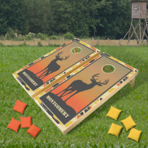 Whitetail Deer and Camouflage Cornhole Set