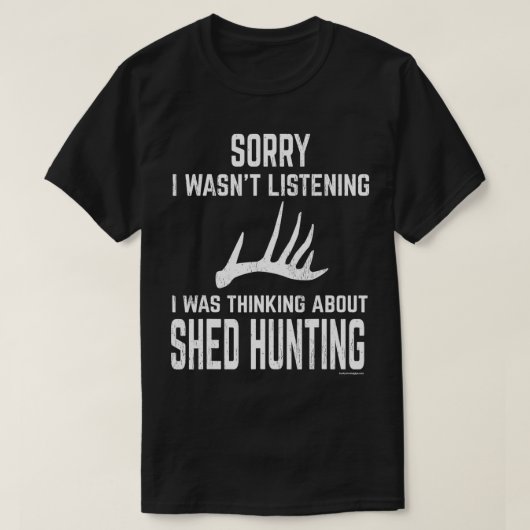 Whitetail Deer Antler Shed Jagd Funny Design T-Shirt (Design vorne)