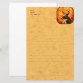 Whitetail Deer Autumn Gold Briefpapier (Vorne/Hinten)