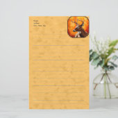 Whitetail Deer Autumn Gold Briefpapier (Stehend Vorderseite)