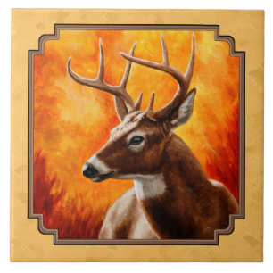 Whitetail Deer Autumn Gold Fliese