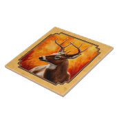 Whitetail Deer Autumn Gold Fliese (Seite)