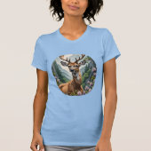 Whitetail Deer Between gst Mountain Laurel Blume T-Shirt (Vorderseite)