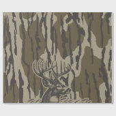 Whitetail Deer Bottomland Camouflage Hirsche Jagd  Geschenkpapier (Flach)
