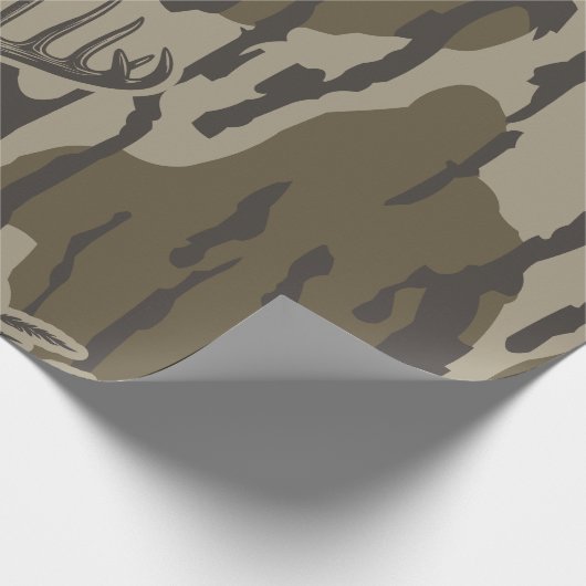 Whitetail Deer Bottomland Camouflage Hirsche Jagd  Geschenkpapier (Ecke)
