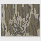 Whitetail Deer Bottomland Camouflage Hirsche Jagd  Geschenkpapier (Flach)
