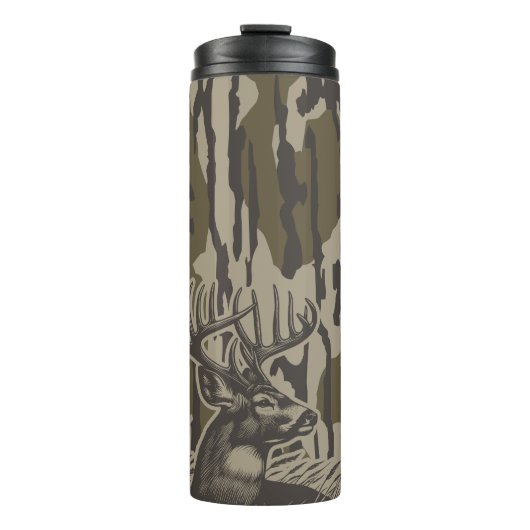 Whitetail Deer Bottomland Camouflage Hirsche Jagd  Thermosbecher (Vorderseite)