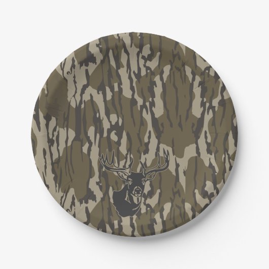 Whitetail Deer Bottomland Camouflage Jagd Camoufla Pappteller (Vorderseite)