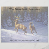 Whitetail Deer Buck & Dock im Winterschnee Briefbogen (Vorderseite)
