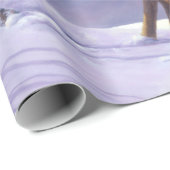 Whitetail Deer Buck & Dock im Winterschnee Geschenkpapier (Rolleneckpunkt)