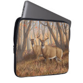 Whitetail Deer Buck & Dos Herbstmapelwald Laptopschutzhülle (Vorne Rechts)