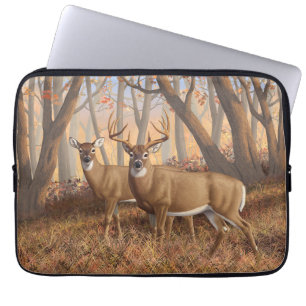 Whitetail Deer Buck & Dos Herbstmapelwald Laptopschutzhülle