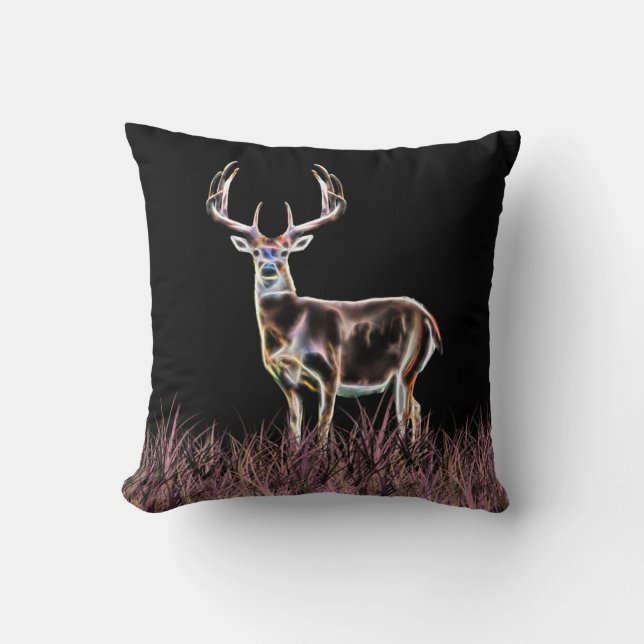 Whitetail Deer Buck Stag Rustic Light Flare Kissen (Vorderseite)