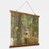 Whitetail Deer Buck | Weißfisch, Montana Wandteppich Mit Holzrahmen (Gewinkelt)
