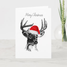Whitetail Deer Christmas Card Feiertagskarte
