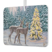 Whitetail Deer & Christmas Tree Winterlandschaft Autolufterfrischer (Links)