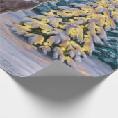 Whitetail Deer & Christmas Tree Winterlandschaft Geschenkpapier (Ecke)
