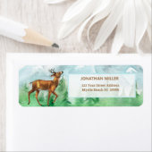 Whitetail Deer Forest Mountains Rücksendeadresse (Insitu)