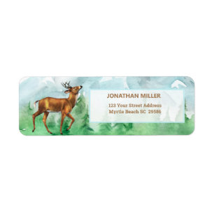 Whitetail Deer Forest Mountains Rücksendeadresse