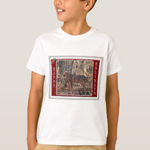 Whitetail Deer Happy Holidays T-Shirt