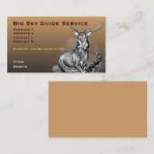 Whitetail Deer Illustration Business Card Visitenkarte (Vorne/Hinten)