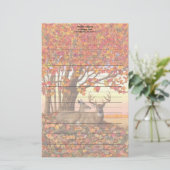 Whitetail Deer im Herbst Herbstfarben in New Engla Briefpapier (Stehend Vorderseite)