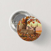 Whitetail Deer im Herbst Herbstfarben in New Engla Button (Vorne & Hinten)