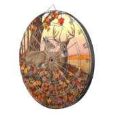 Whitetail Deer im Herbst Herbstfarben in New Engla Dartscheibe (Vorderseite rechts)