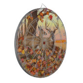 Whitetail Deer im Herbst Herbstfarben in New Engla Dartscheibe (Vorderseite Links)