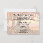 Whitetail Deer im Herbst Herbstfarben in New Engla Einladung (Rückseite)