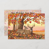 Whitetail Deer im Herbst Herbstfarben in New Engla Einladung (Vorne/Hinten)