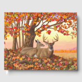 Whitetail Deer im Herbst Herbstfarben in New Engla Gästebuch (Vorderseite)