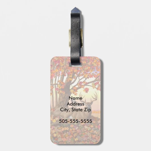 Whitetail Deer im Herbst Herbstfarben in New Engla Gepäckanhänger (Rückseite vertikal)