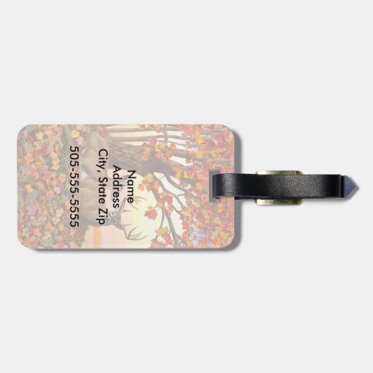 Whitetail Deer im Herbst Herbstfarben in New Engla Gepäckanhänger (Rückseite horizontal)