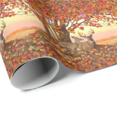 Whitetail Deer im Herbst Herbstfarben in New Engla Geschenkpapier (Rolleneckpunkt)